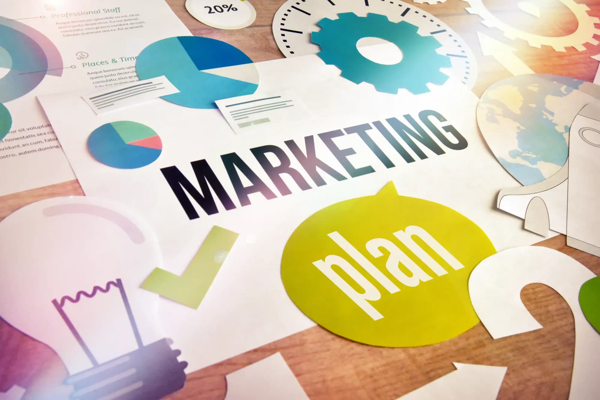 paper cutting of making marketing plan