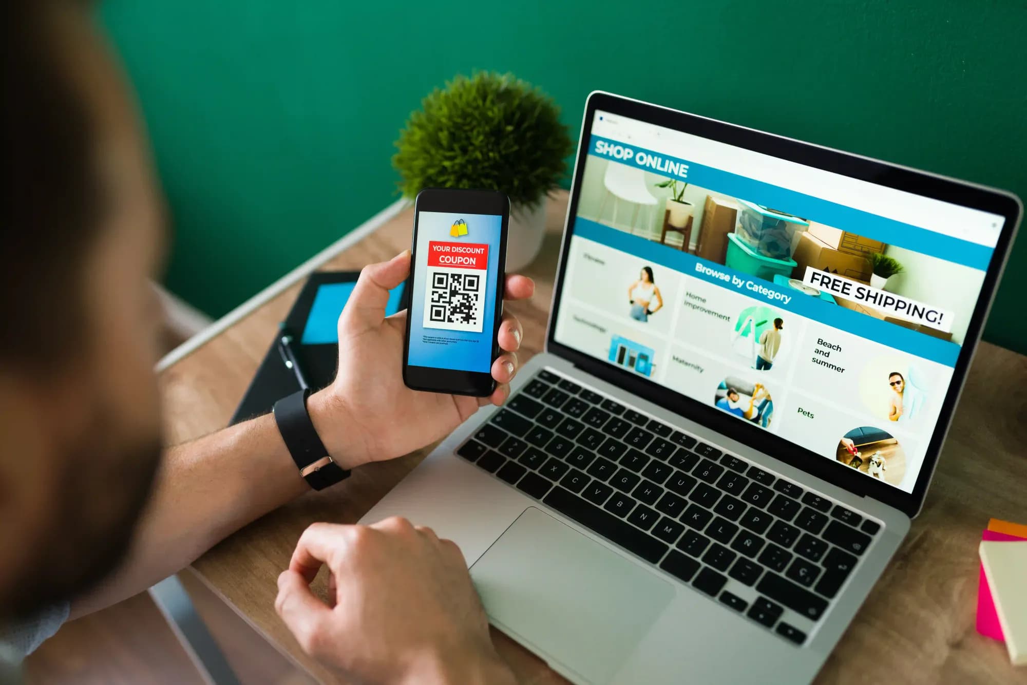 customer buying from an online store