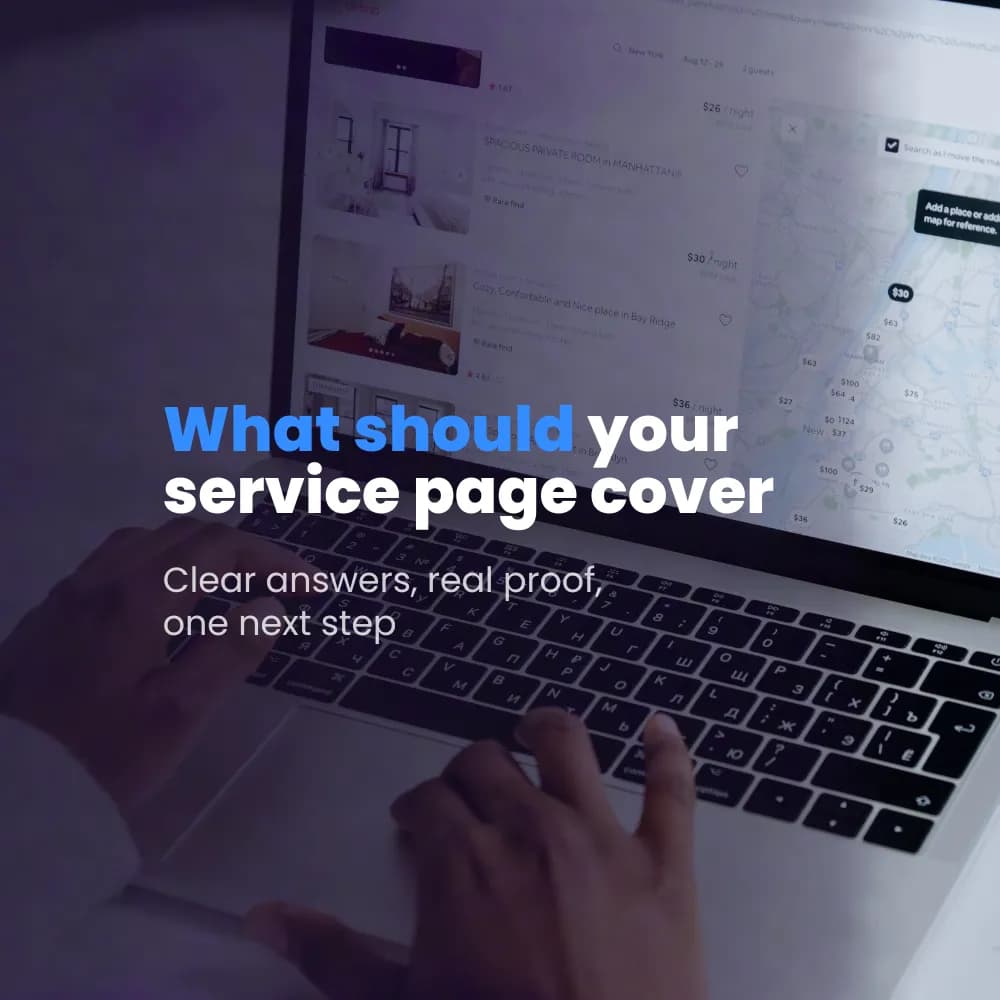 What should your service page cover
