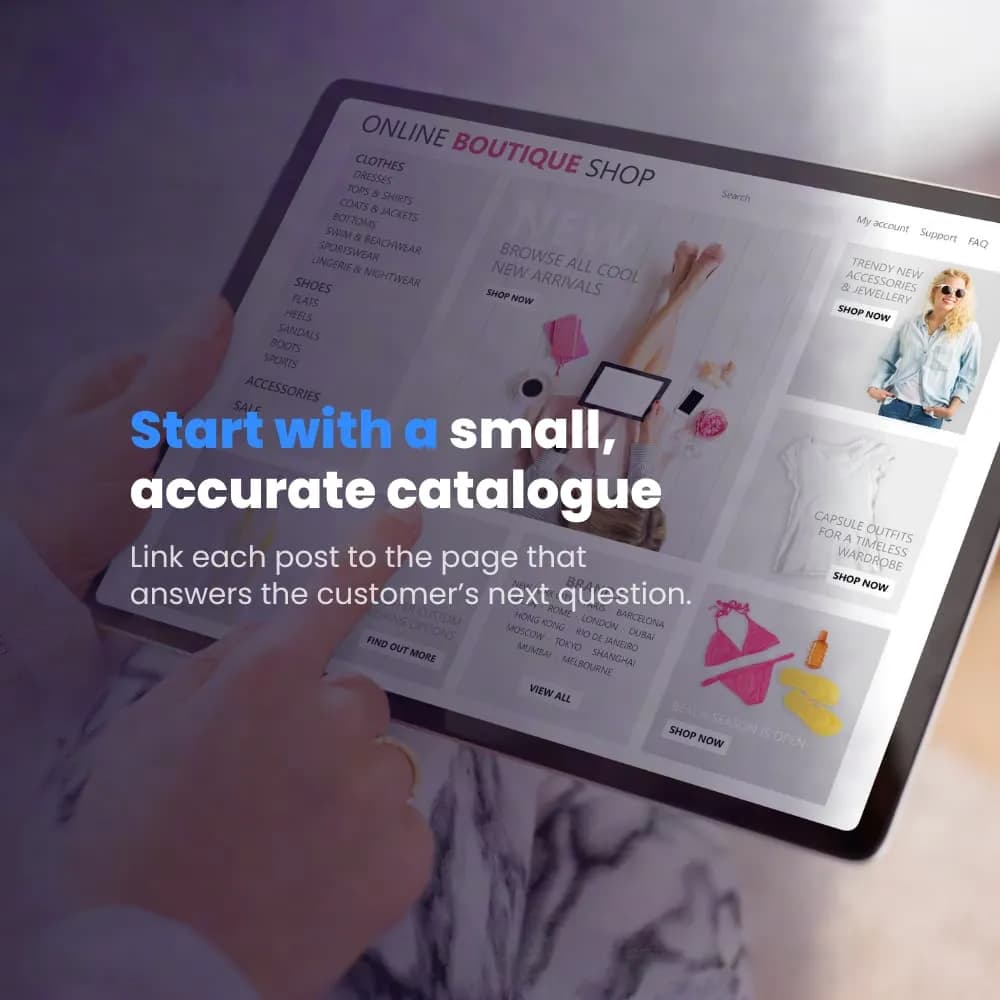 Start with a small, accurate catalogue
