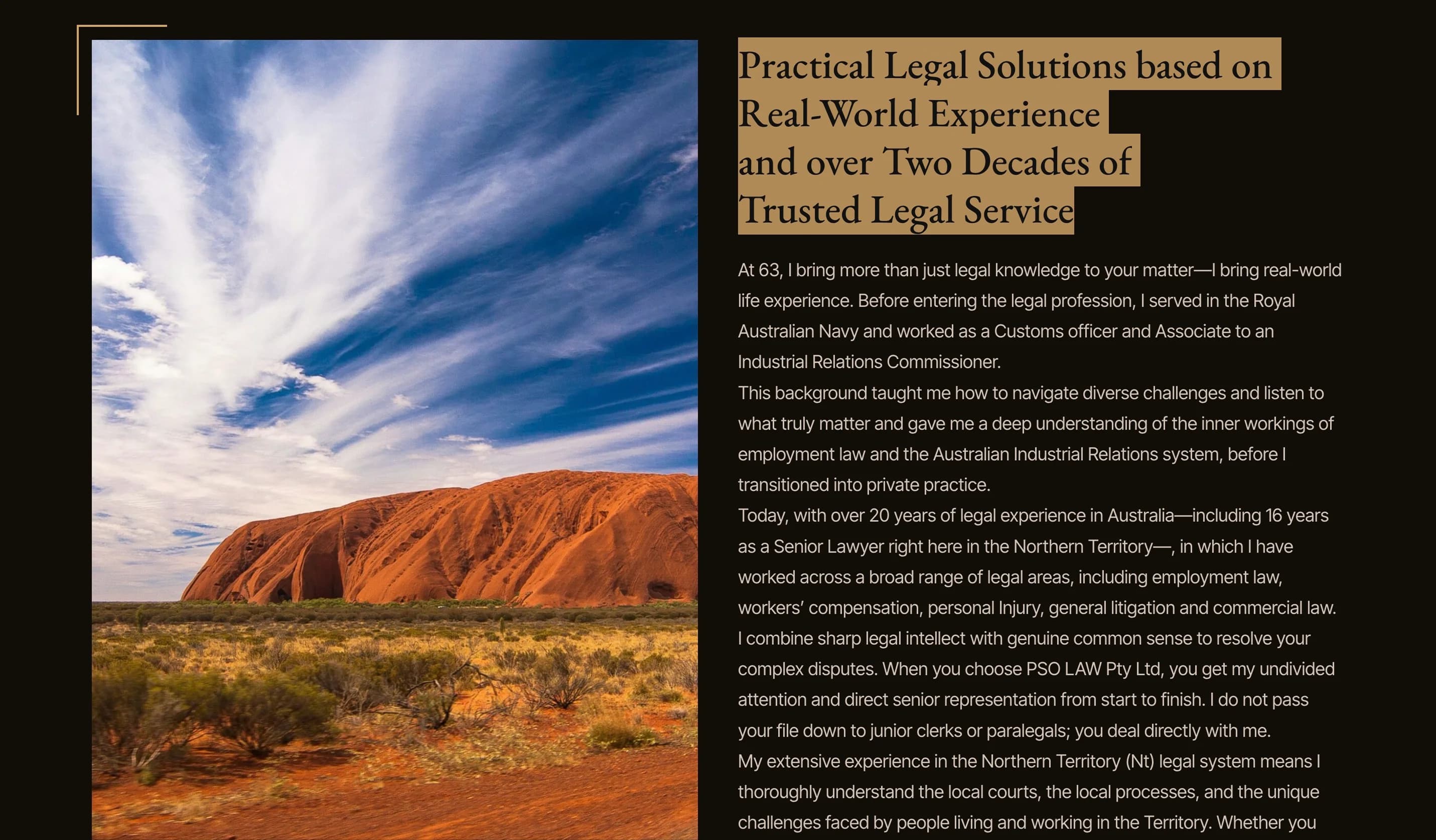 PSO Law practice areas including employment law, workers' compensation, personal injury and contract litigation